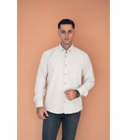 BİCAN RAHAT KESİM CEPLİ KALIN KUMAŞ KIŞLIK ERKEK GÖMLEK (Gri)