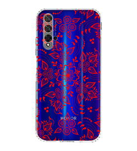 Huawei Honor 20  Kamera korumalı Kapak Nostalji Desen Tasarımlı  Şeffaf Kılıf