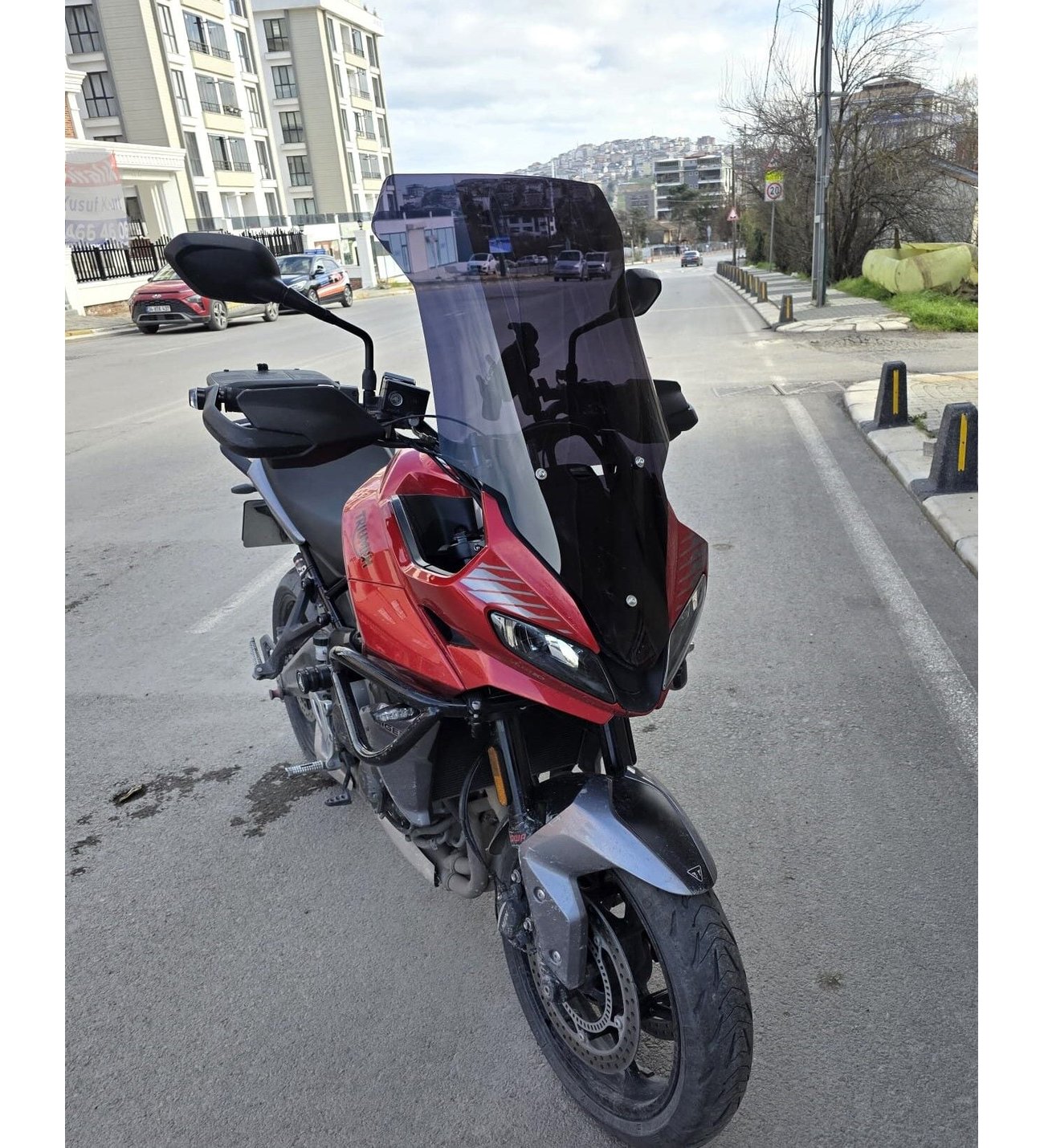 MOTOCAM Trıumph Tiger Sport 660 Ön Cam 2022-2026 Model 73cm Siyah