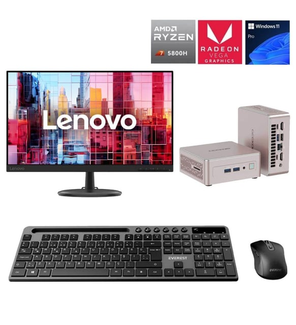Geekom A5 Ryzen 7 5800H 32GB DDR4 512GB NVMe 23.8 inç FHD Lenovo