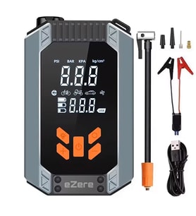 EZERE ST-9632D Tasinabilir Araç Lastik Sisirme Ve Starter Akü Takviye Seti (Siyah)
