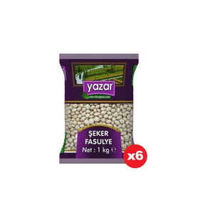 Yazar Şeker Fasulye 1 Kg. x 6 Paket