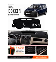 e-biz DACİA DOKKER (2012-2020) Uyumlu Torpido Koruma, Torpido Örtüsü, Torpido Kılıfı - Siyah - DA010