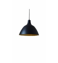 Rys Retro Metal Dekoratif Siyah İçi Gold Tekli Sarkıt Avize çap:28 cm