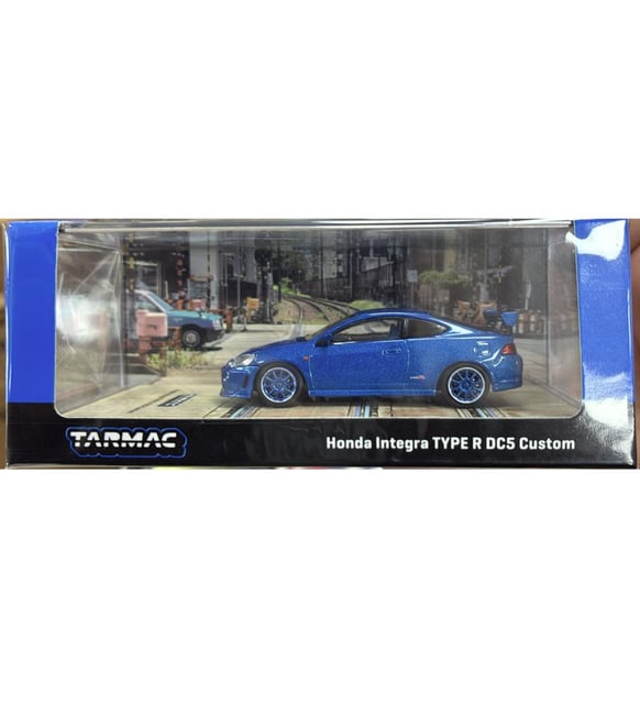 Tarmac Works Honda Integra TYPE R DC5 Custom Mavi 1/64 Model Araba