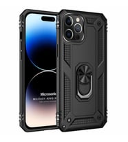 Microsonic Apple iPhone 14 Pro Max Kılıf Military Ring Holder Siyah