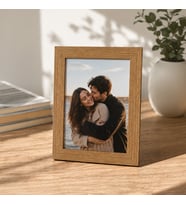 Fotoğraflı Dekoratif Ahşap Görünümlü Çerçeve Kişiye Özel