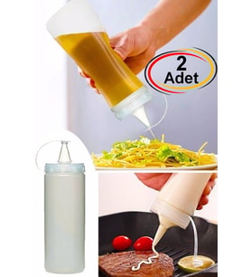 2 Adet Sızdırmaz Kapaklı Plastik Yağ Şişesi Yağdanlık Sos Şişesi Yağ Şişe 700 ml