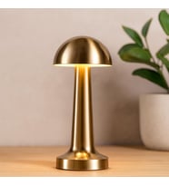 Oval Metal Mantar Masa Lambası - Dokunmatik Type-C 3 Mod