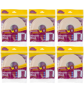 GreenLeaves Süngerli Pencere Bandı 5 Metre (6 Lı Set)