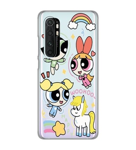 Xiaomi Mi Note 10 Lite Uyumlu Powerpuff Girls Desenli Şeffaf Telefon Kılıfı