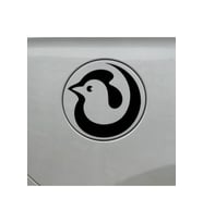 Karikatür Sevimli Tavuk Tasarım Oto Sticker Siyah 15*15 Cm