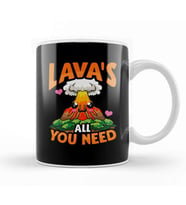 Cute & Funny Lavas All You Need Volcano Pun Kupa Bardak Porselen