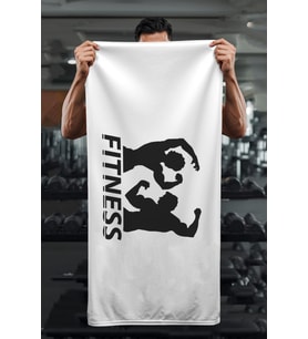 Dijital Baskı Fitness Desenli Spor Havlusu HVL0240 (Çok Renkli)