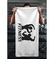 Dijital Baskı Fitness Desenli Spor Havlusu HVL0240 (Çok Renkli)