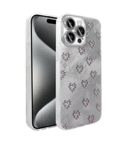 Apple iPhone 15 Pro Max Uyumlu Kılıf Kamera Korumalı Figürlü Zore Ponti Silikon Kapak (Beyaz)
