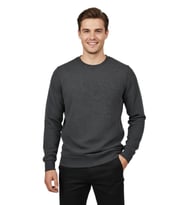 Erkek Sıfır Yaka Petek Doku Regular Fit Sweatshirt BGL-ST04950 (Antrasit)