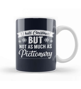 I Hate Christmas But Not As Much As Pictionary Kupa Bardak Porselen