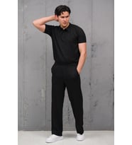 Regular Fit Likralı Kendinden Çizgili Yarım Baggy Pantolonlu T-shirt Takım