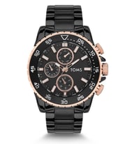 Toms TM1542A-908-R Quartz Çelik Siyah 48 mm Erkek Kol Saati