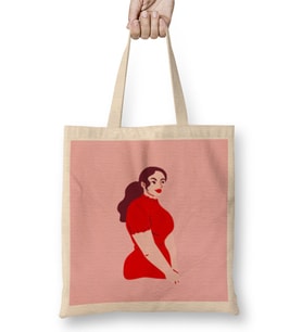 Modern CUTE Woman Bez Çanta Uzun Saplı