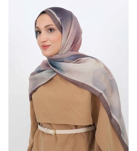 Luissa Soft Şal Bahar Desen Vizon