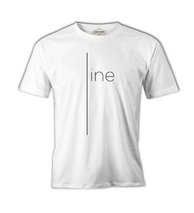 Just a Line Beyaz Erkek Tshirt