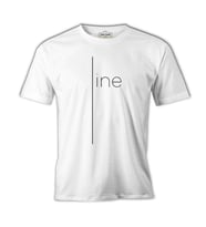 Just a Line Beyaz Erkek Tshirt