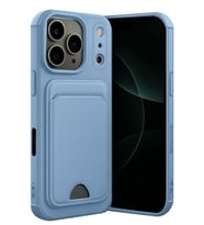 Newface Apple iPhone 17 Pro Max Kelvin Kartvizitli Silikon - Mavi