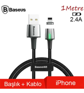 Baseus Zinc Magnetic Usb Kablo Şarj İPhone 14-13-12-11 1Metre-(5775) - SSSSSS6103-1446