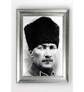 Gümüş Çerçeveli Atatürk Tablo cv1306