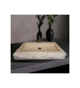 Hale Traverten Eğimli Batarya Çıkışlı Lavabo-280