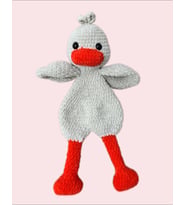 BYEhandmade Amigurumi Uyku Arkadaşı Ördek Oyuncak (Bej)