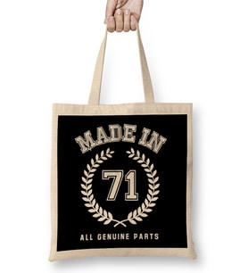 1971 Made In 71 All Genuine Parts Bez Çanta Uzun Saplı