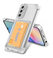 Coverzone Galaxy A15 ile uyumlu K?l?f Ultra Kal?nla?t?r?lm?? Airbag K�?eleri Tasar?ml? Kartl?k B�l�ml� ?effaf G-Kart Kapak