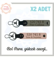 Yavru Ağzı-Kül Gri, İsme Özel Hediyelik Manevi Güç, 520 741 8 Sayılı Başarı ve Huzur 2'li Anahtarlık