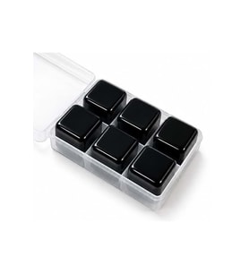 Kişiye Özel Paslanmaz Çelik Viski Taşı 6'Lı Set - 9,5x6,2cm