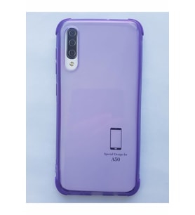 Samsung Galaxy A30s/a50 Darbe Emicili Renkli Şeffaf Kılıf (Altın / Dore)