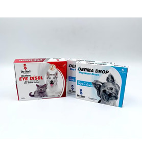 Derma Köpek 1-10 kg Deri Bakım Ürünü 2 Kutu + Göz Bakım Ürünü (Şeffaf)