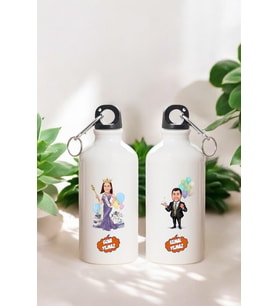 Erkek Arkadaşa Doğum Günü Hediyesi Karikatürlü 600 ML Kapaklı Su Matarası