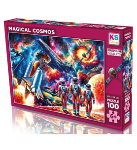 KS Games Erkek Çocuk 100 Parçalı Büyülü Evren Astronot Puzzle - 6 Yaş üzeri - 31506