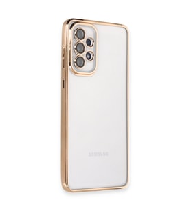 Galaxy A73 5G Kılıf Lensli Silikon - Gold