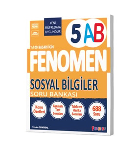 Fenomen Yayıncılık Müfredat Yeni Nesil 5.Sınıf A-B Serisi Sosyal Bilgiler Soru Bankası (Çok Renkli)