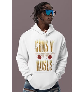 Guns N' Roses Rock Metal Baskılı Unisex Oversize Müzik Grubu Hoodie