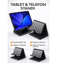 Minimalist iPad & Tablet Standı – Masaüstü Tablet Tutucu ve Destek Aparatı