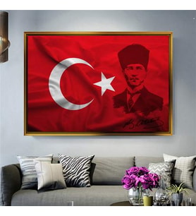 Altın Çerçeveli dekoratif tablo l508 (Gold)