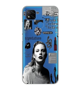 Redmi 9C / Redmi 10A Uyumlu Taylor Swift Desenli Şeffaf Telefon Kılıfı