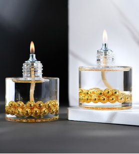 impeRiums Gold Pearl Cylinder Dekoratif Kandil Mum 2'li Set ( 2 x 120 ml )