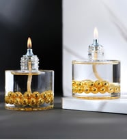 impeRiums Gold Pearl Cylinder Dekoratif Kandil Mum 2'li Set ( 2 x 120 ml )