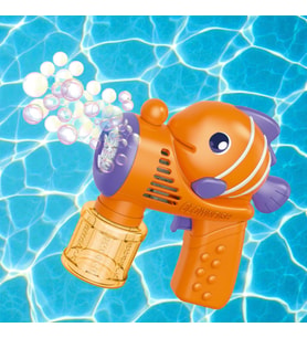 VIP YÜKSEK KALİTE IŞIKLI TURUNCU BALIKLI KÖPÜK MAKİNASI CLOWNFISH BUBBLES GUN BALONCUK MAKİNASI
